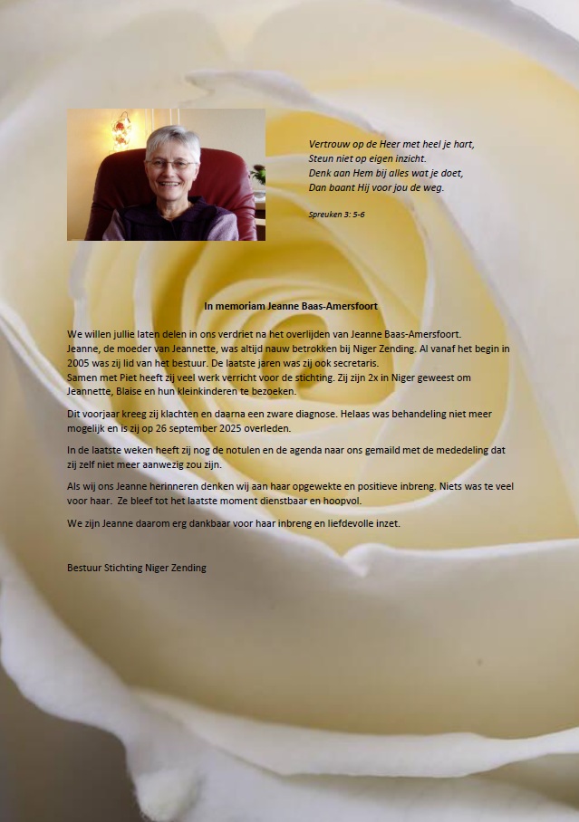in Memoriam Jeaanne Baas